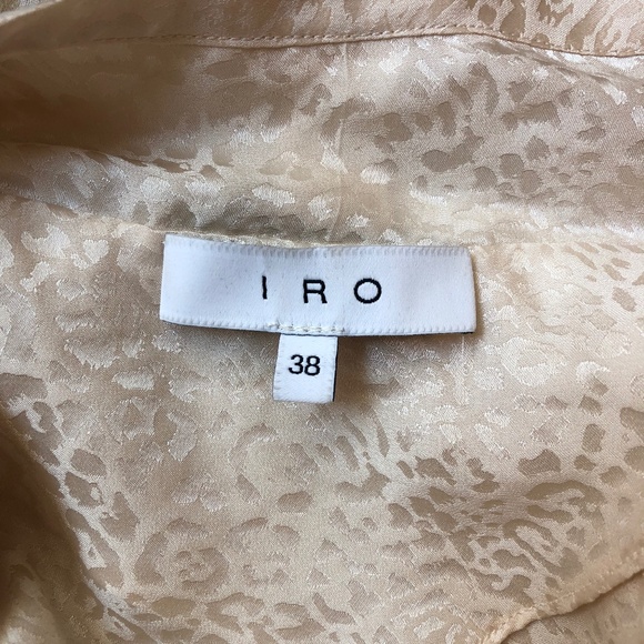 IRO Fernel Silk Leopard Print Wrap Blouse - Picture 3 of 4